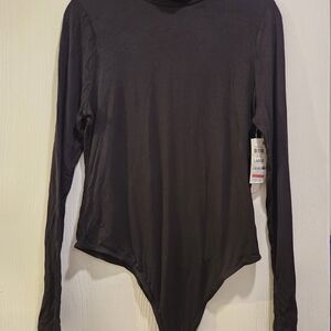BAR III NWT Black Mock Neck Long Sleeve Bodysuit Size Large